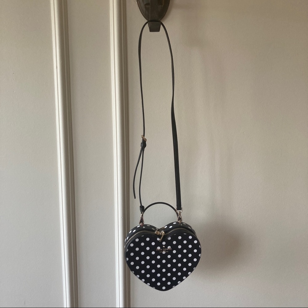 Kate Spade Love Shack Polka Dot Heart Purse - Picture 11 of 12